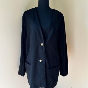 *JACLYN SMITH* Black x Gold Long Sleeve Blazer Suit Jacket Size